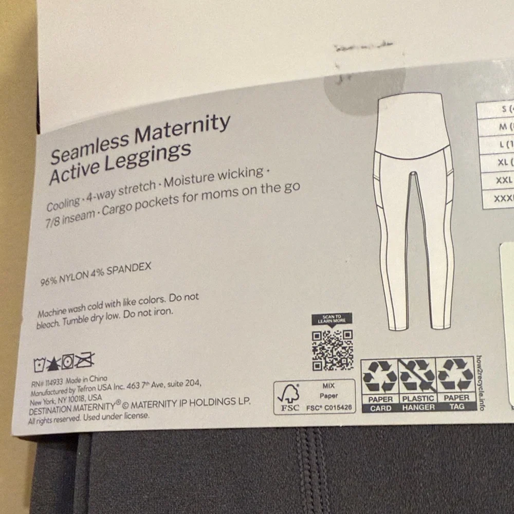 Destination Maternity Seamless Active Leggings Size Small NWT. - Picture 12 of 17
